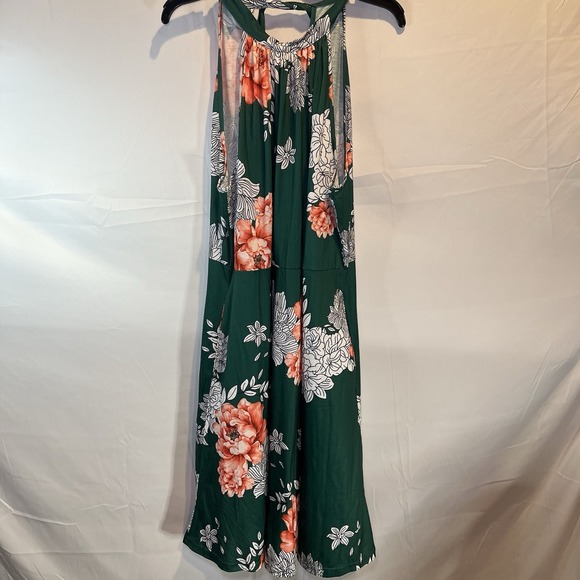 Nemidor Women's Flowy Floral Dress Size 16 Plus Size Island Halter Top Beach - Picture 1 of 6